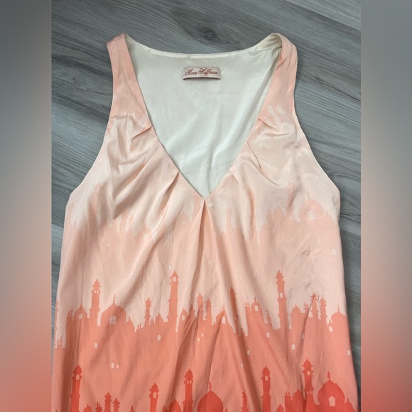 Mara Hoffman Moroccan Cityscape Ombre Sleeveless Silk Blouse Top Small - Picture 3 of 9
